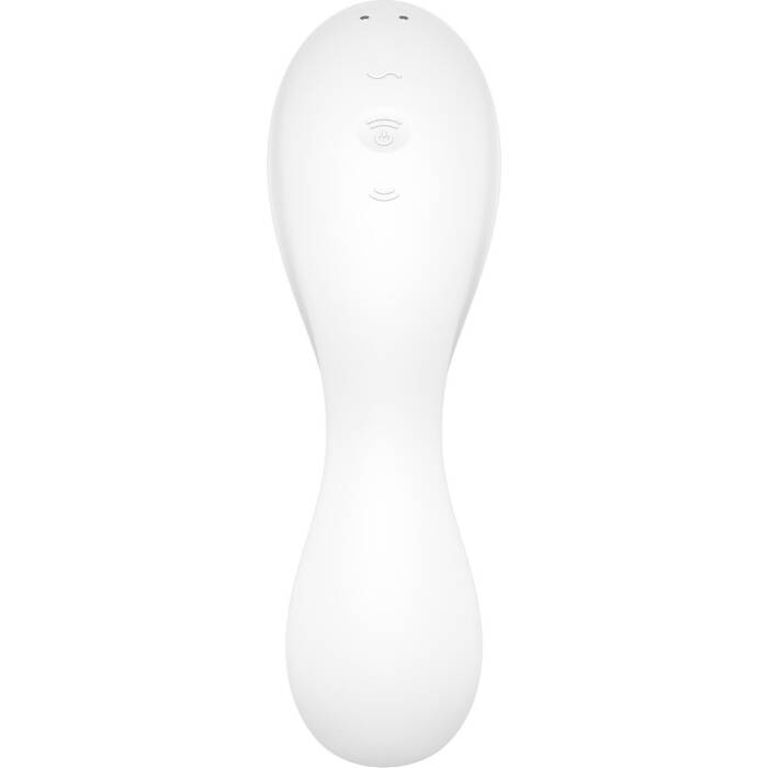 Вакуумний смарт-стимулятор із вібрацією Satisfyer Curvy Trinity 5 (White), керування зі смартфона