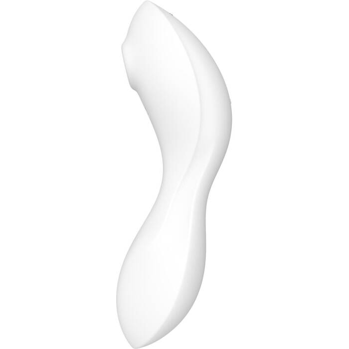 Вакуумний смарт-стимулятор із вібрацією Satisfyer Curvy Trinity 5 (White), керування зі смартфона