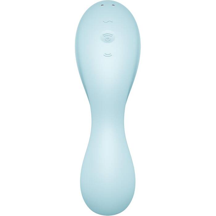 Вакуумний смарт-стимулятор із вібрацією Satisfyer Curvy Trinity 5 (Blue), керування зі смартфона