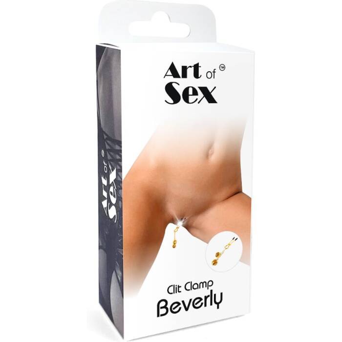 Затискач для клітора з бубонцями Art of Sex - Beverly clit clamp, Золото