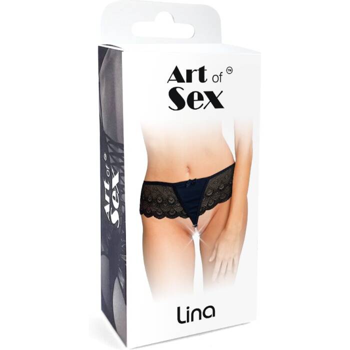 Сексуальні трусики Art of Sex - Lina з перлинами, розмір L-2XL