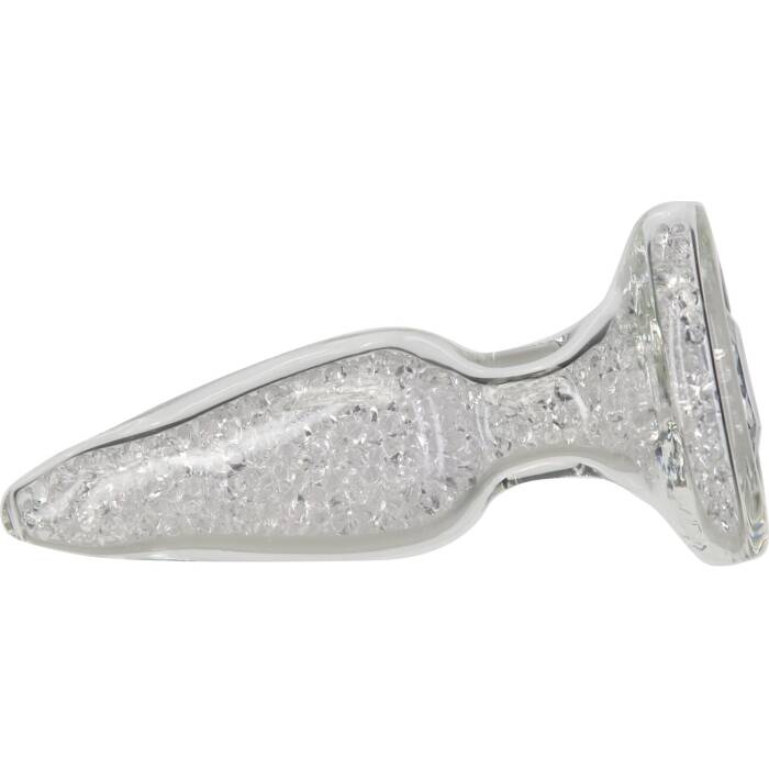 Скляна анальна пробка Pillow Talk Fancy Luxurious Glass Anal Plug, ⌀3,1см, віброкуля в подарунок