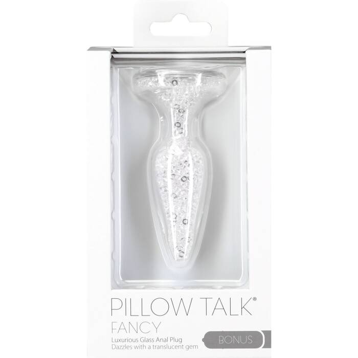 Скляна анальна пробка Pillow Talk Fancy Luxurious Glass Anal Plug, ⌀3,1см, віброкуля в подарунок