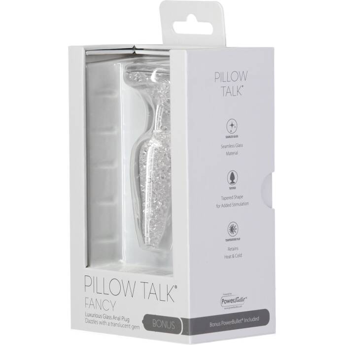 Скляна анальна пробка Pillow Talk Fancy Luxurious Glass Anal Plug, ⌀3,1см, віброкуля в подарунок