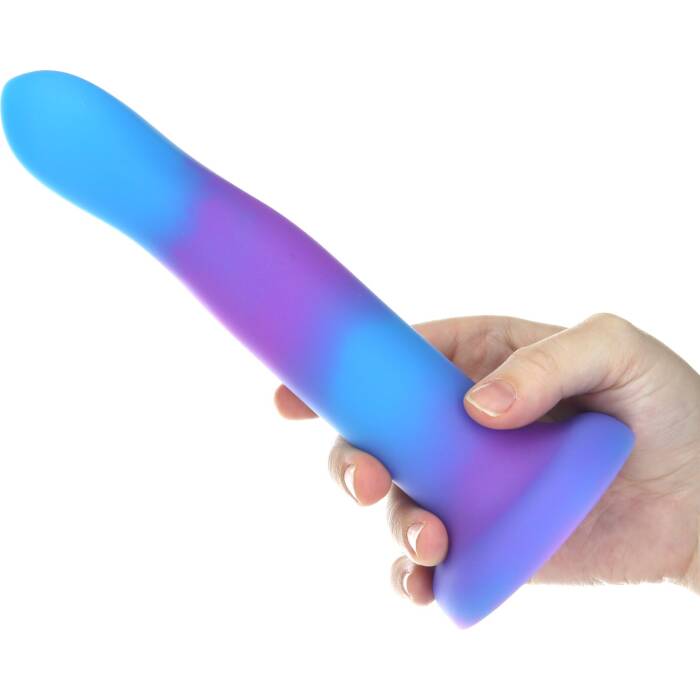 Фалоімітатор, що світиться в темряві, ADDICTION Rave 8″ Glow in the Dark Dildo Blue Purple, 20,3 см