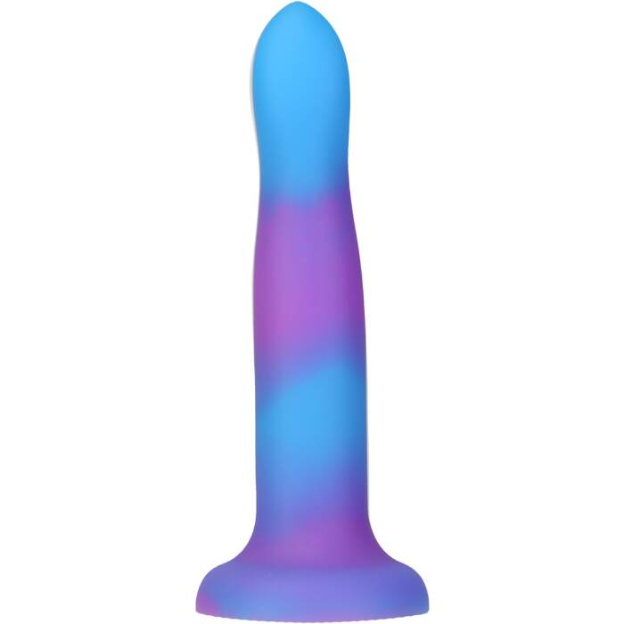 Фалоімітатор, що світиться в темряві, ADDICTION Rave 8″ Glow in the Dark Dildo Blue Purple, 20,3 см