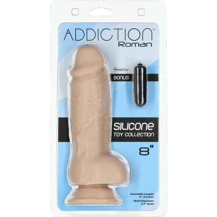 Реалістичний фалоімітатор ADDICTION Roman 8″ Girthy Dong, довжина 22 см, діаметр 6 см