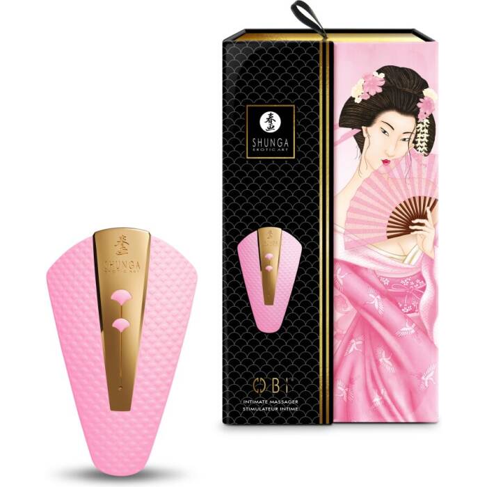 Кліторальний вібратор Shunga Obi Light Pink