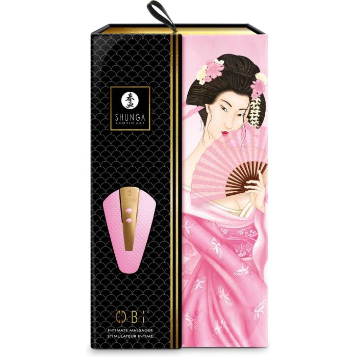 Кліторальний вібратор Shunga Obi Light Pink