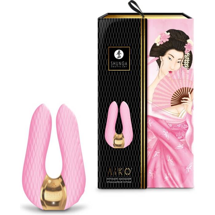 Вібратор для клітора Shunga Aiko Light Pink, гнучкі кінчики