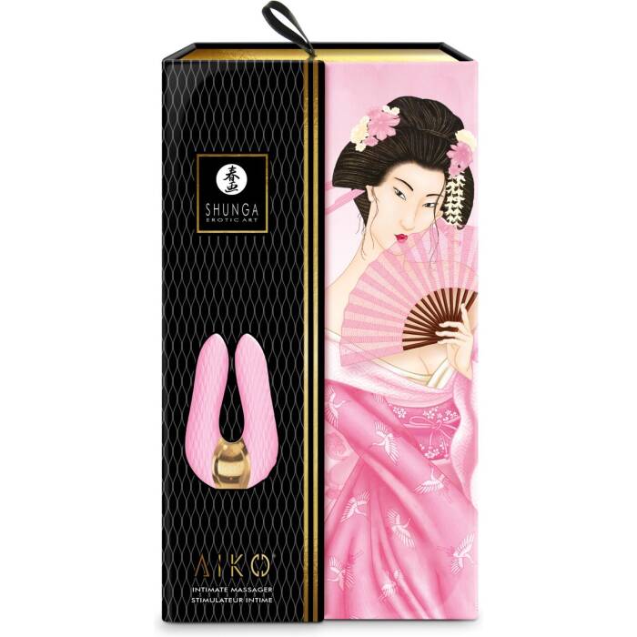 Вібратор для клітора Shunga Aiko Light Pink, гнучкі кінчики