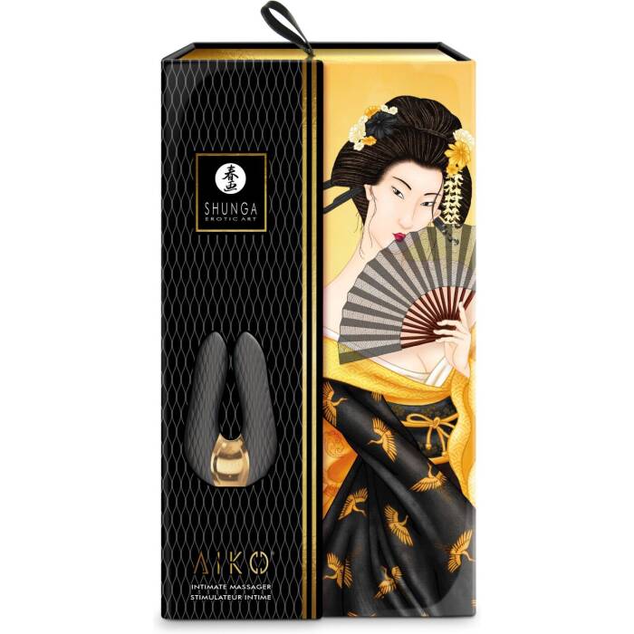 Вібратор для клітора Shunga Aiko Black, гнучкі кінчики
