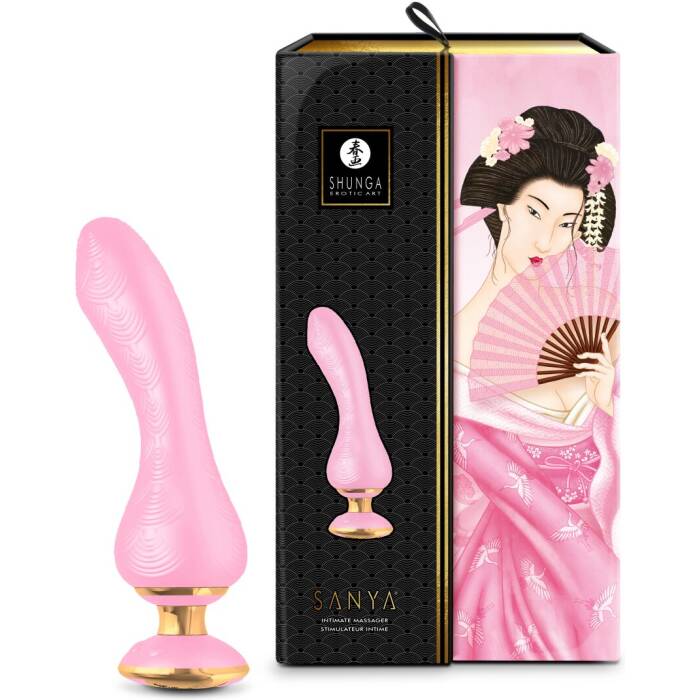 Вібратор для точки G Shunga Sanya Light Pink, гнучкий стовбур