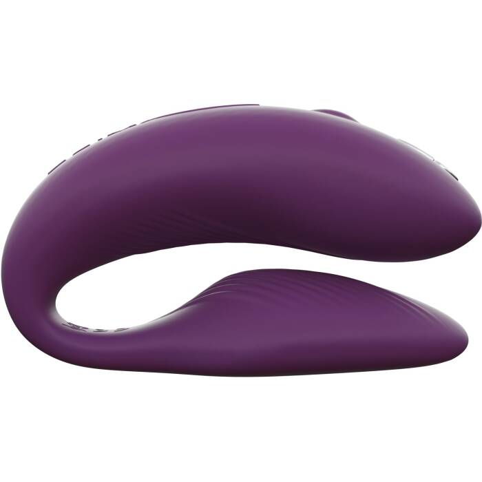 Смарт-вібратор для пар We-Vibe Chorus Purple, сенсорне керування вібраціями стисненням пульта