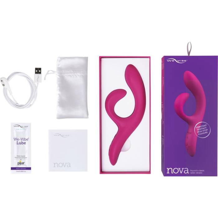 Смарт вібратор-кролик We-Vibe Nova Fuchsia, ергономічний, регульований кут нахилу стовбура