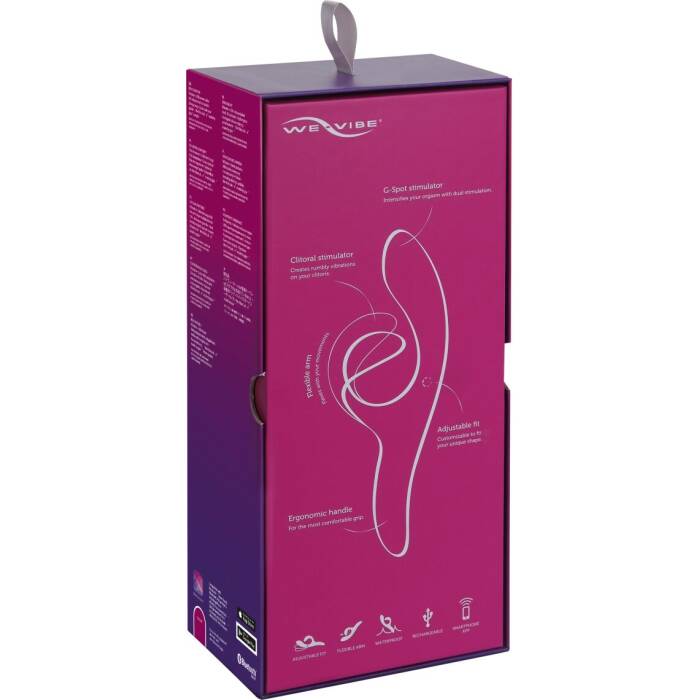 Смарт вібратор-кролик We-Vibe Nova Fuchsia, ергономічний, регульований кут нахилу стовбура