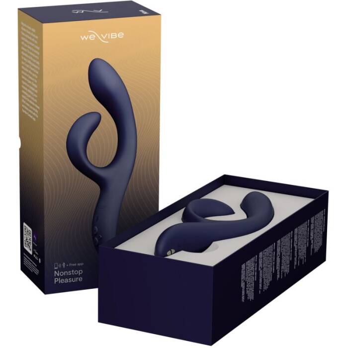 Смарт вібратор-кролик We-Vibe Nova Midnight Blue, ергономічний, регульований кут нахилу стовбура