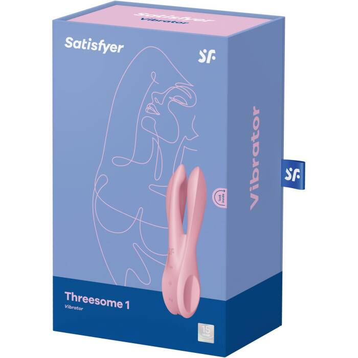 Кліторальний вібратор Satisfyer Threesome 1 Pink з трьома гнучкими пальчиками