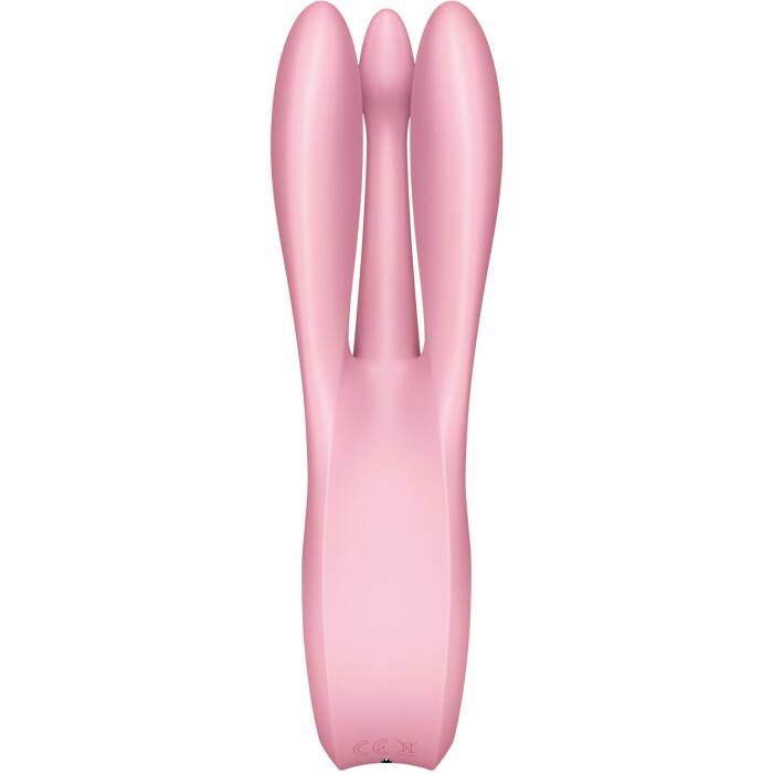 Кліторальний вібратор Satisfyer Threesome 1 Pink з трьома гнучкими пальчиками