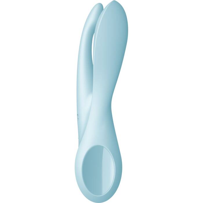 Кліторальний вібратор Satisfyer Threesome 1 Light Blue з трьома гнучкими пальчиками