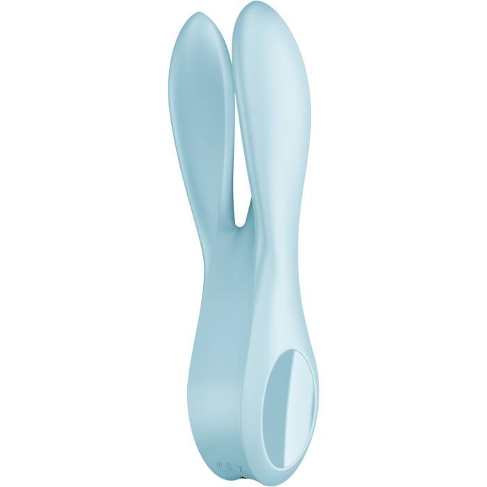 Кліторальний вібратор Satisfyer Threesome 1 Light Blue з трьома гнучкими пальчиками