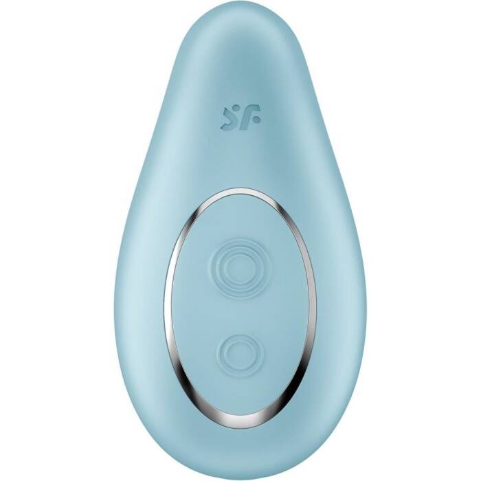 Вібратор Satisfyer Dipping Delight Light Blue, 2 мотори, гнучкий кінчик