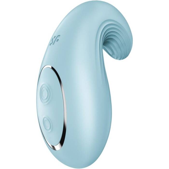 Вібратор Satisfyer Dipping Delight Light Blue, 2 мотори, гнучкий кінчик