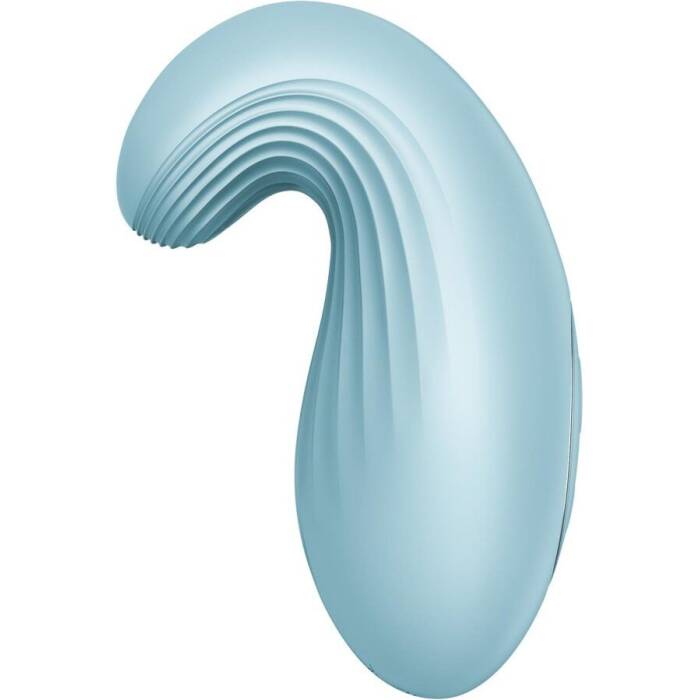 Вібратор Satisfyer Dipping Delight Light Blue, 2 мотори, гнучкий кінчик