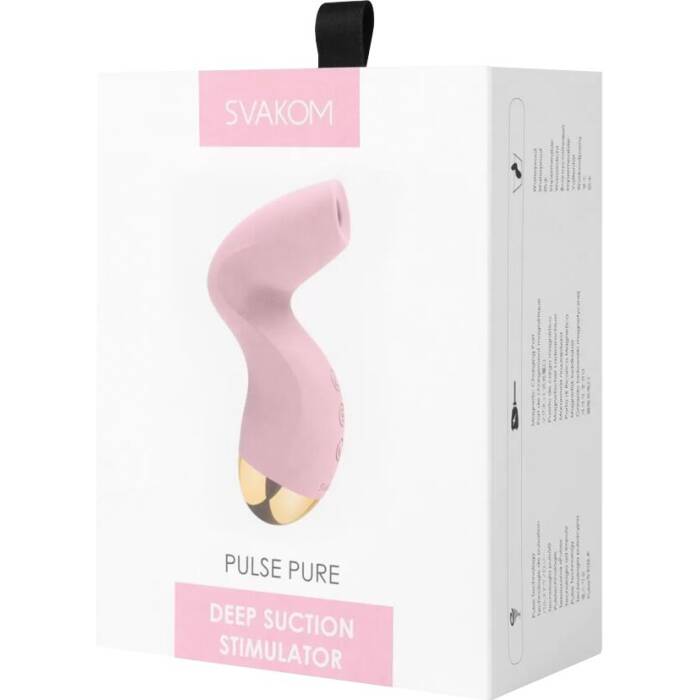 Вакуумний кліторальний стимулятор Svakom Pulse Pure Pale Pink, 5 режимів, 5 інтенсивностей у кожному