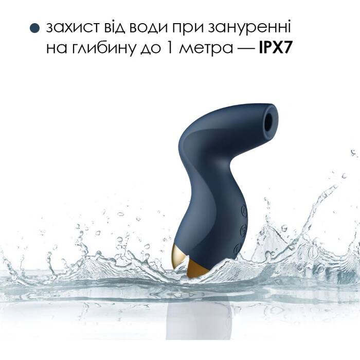 Вакуумний кліторальний стимулятор Svakom Pulse Pure Navy Blue, 5 режимів, 5 інтенсивностей у кожному