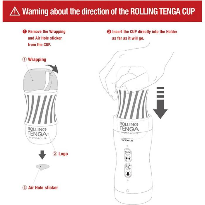 Автоматичний мастурбатор Tenga VACUUM GYRO ROLLER SET, ротація та вакуум, сумісний з Tenga Cup