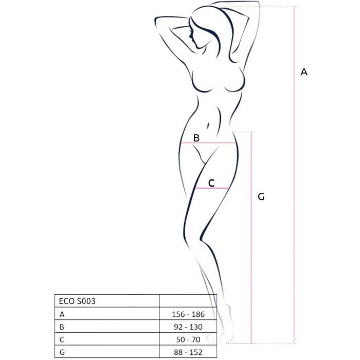 Еротичні колготки-бодістокінг Passion ECO S003 white, з доступом, імітація підв’язок