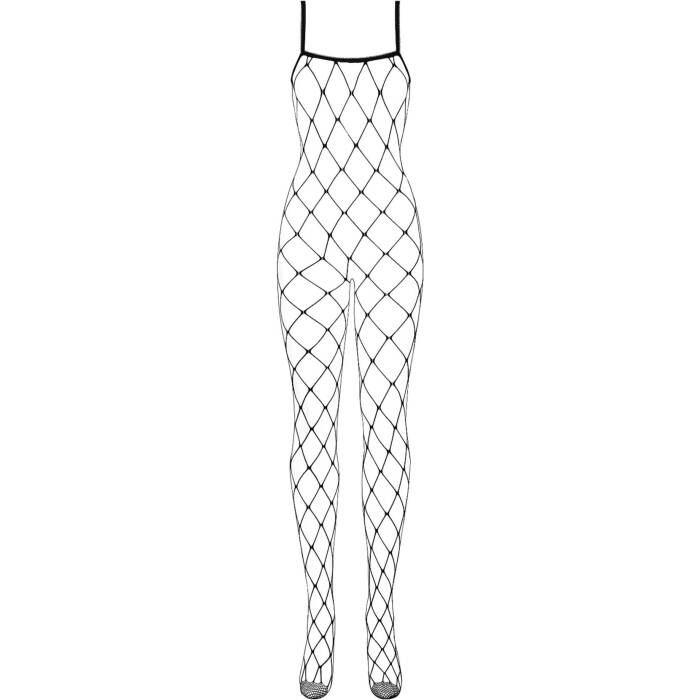 (SALE) Бодістокінг з великим вічком і відкритими грудьми Obsessive Bodystocking N102 S/M/L, чорний