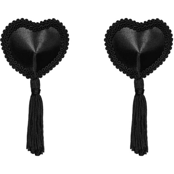 Еротичні наклейки на соски з пензликами Obsessive Tassel nipple covers black