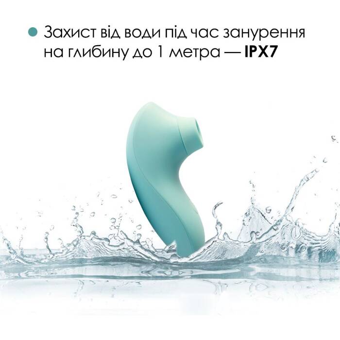 Вакуумний стимулятор Svakom Pulse Lite Neo Seafoam Blue, керується зі смартфона