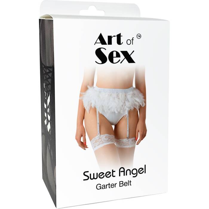 Пояс для панчох Art of Sex - Sweet Angel, розмір XS-2XL, колір білий