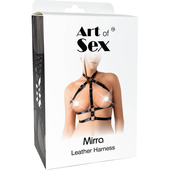 Портупея жіноча Art of Sex - Mirra, натуральна шкіра, розмір XS-2XL, колір чорний