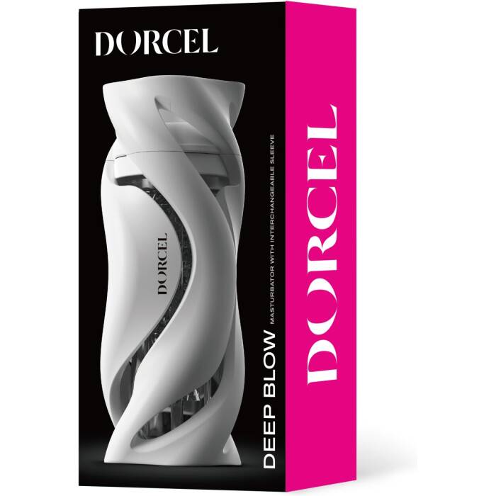 Мастурбатор Dorcel DEEP BLOW WHITE, подвійне використання