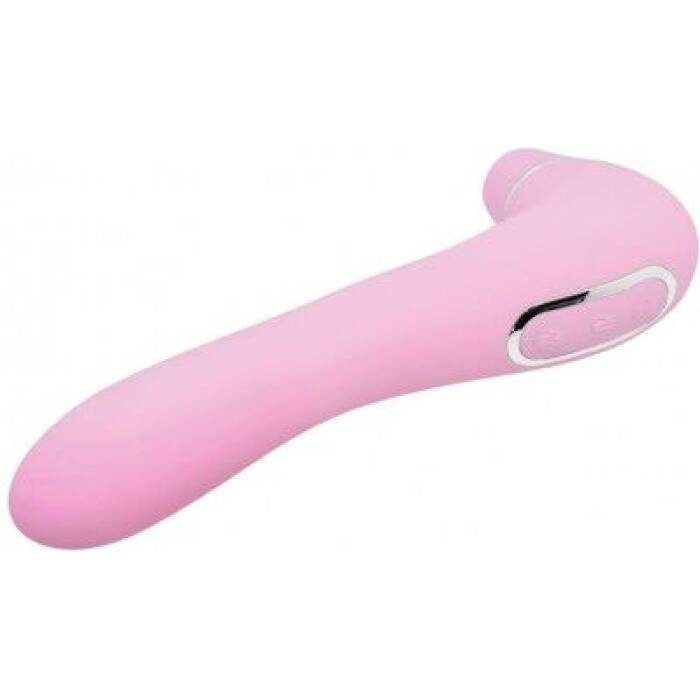 Вакуумний стимулятор з вібрацією Wooomy Smoooch Pink Clitoral Suction & Vibration, 10х2 режимів