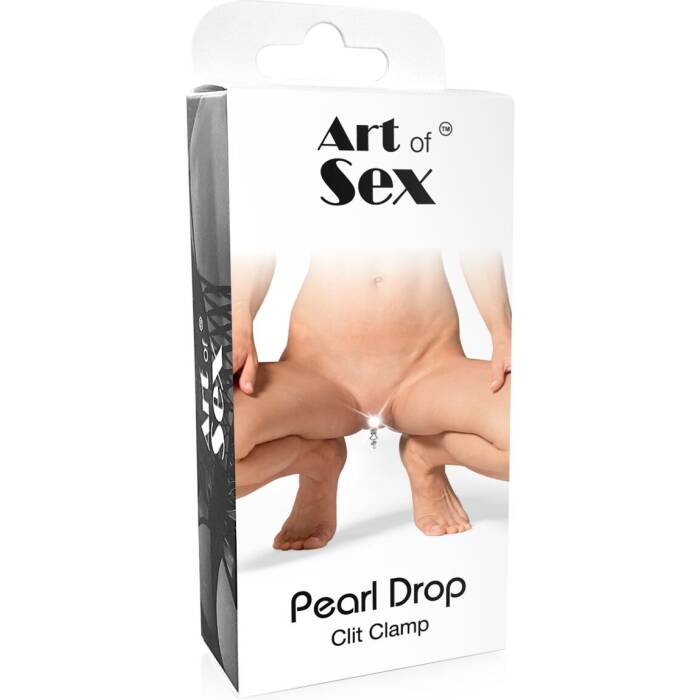 Затискач для клітора Art of Sex - Pearl Drop, Срібло