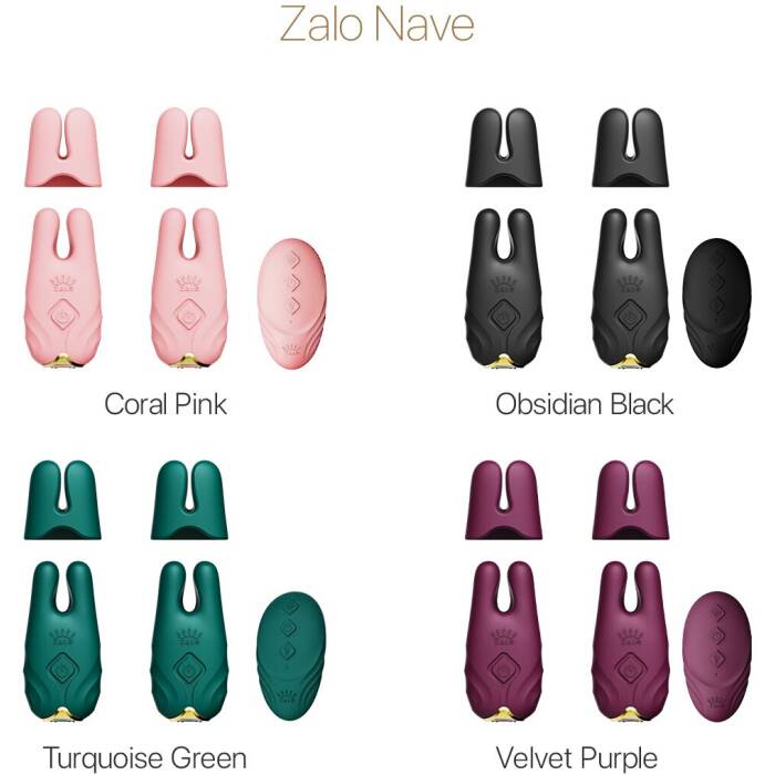 Смарт-вібратор для грудей Zalo - Nave Coral Pink, пульт ДК, робота через додаток