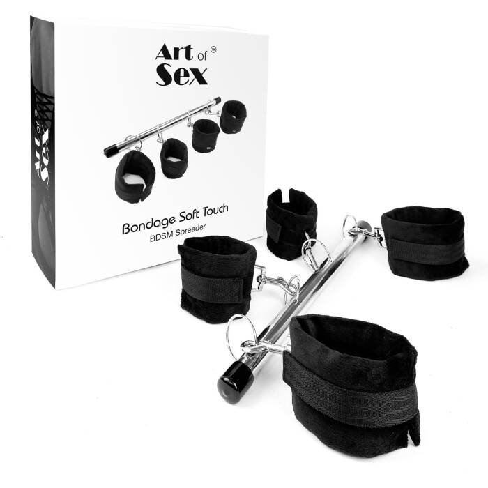 Колодка-розпірка для рук та ніг Art of Sex – Bondage Soft Touch BDSM Spreader, чорний