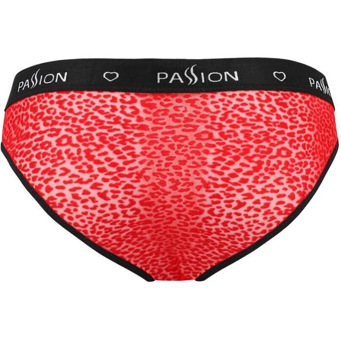 Чоловічі напівпрозорі труси Passion 031 SLIP MIKE S/M Red, під леопард