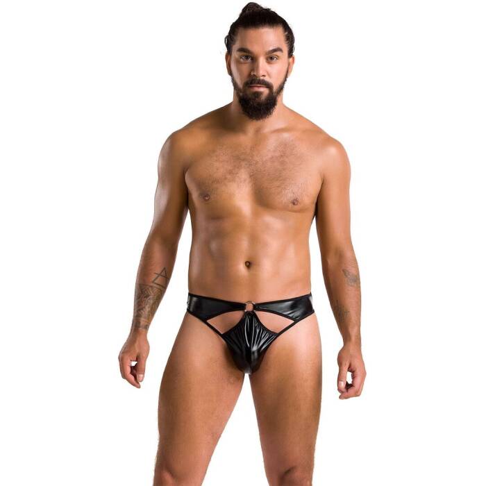 Чоловічі стринги Passion 033 THONG PAUL XXL/XXXL Black, під латекс