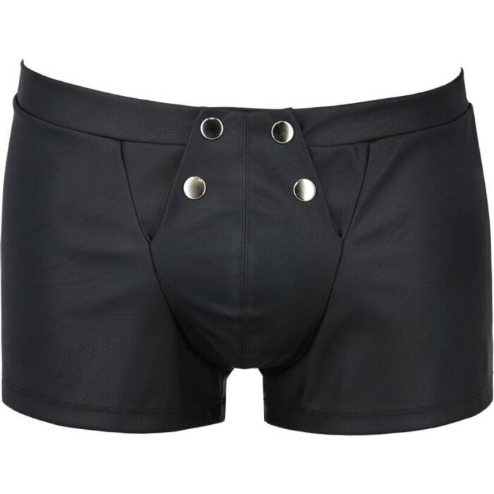 Чоловічі шкіряні боксери з клапаном Passion 050 SHORT PATRICK L/XL Black