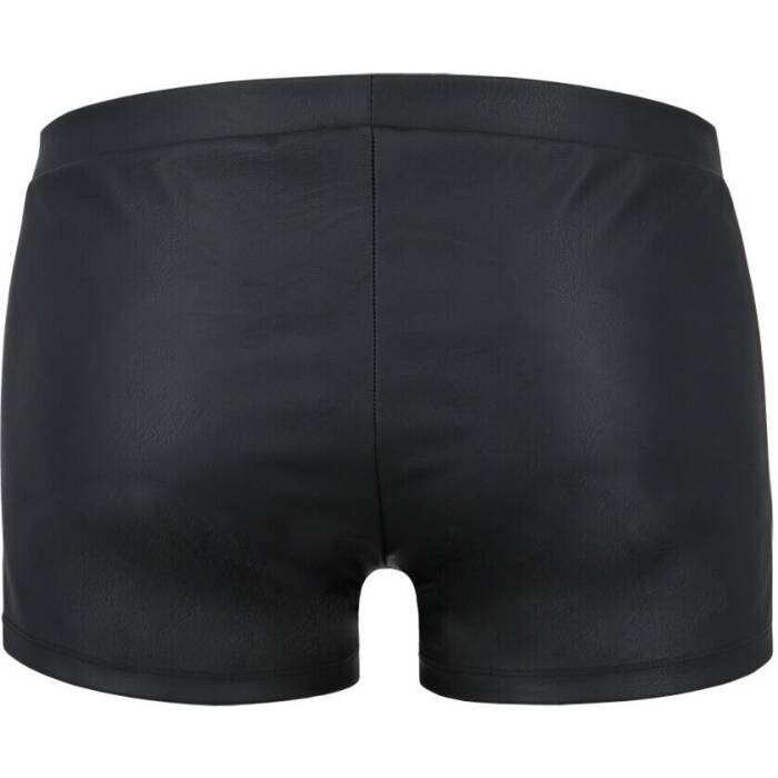 Чоловічі шкіряні боксери з клапаном Passion 050 SHORT PATRICK XXL/XXXL Black