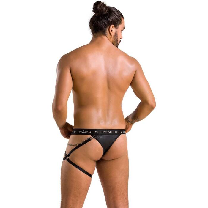Чоловічі трусики танга з підв’язкою Passion 058 THONG BILL L/XL Black
