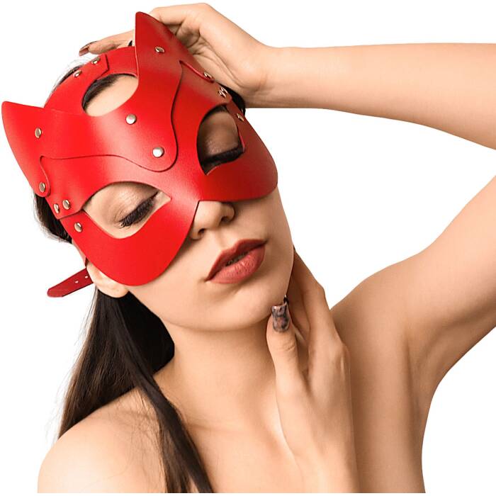 Маска Кішечки Art of Sex - Cat Mask, Красный