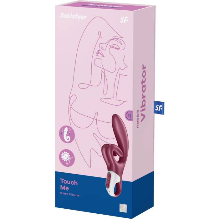 Вібратор-кролик Satisfyer Touch Me Red, подвійний відросток, 3 потужні мотори