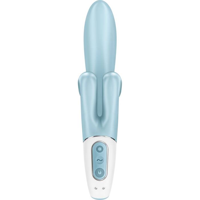 Вібратор-кролик Satisfyer Touch Me Blue, подвійний відросток, 3 потужні мотори